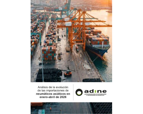 Análisis de la evolución de las importaciones de neumáticos asiáticos en enero-abril 2026.