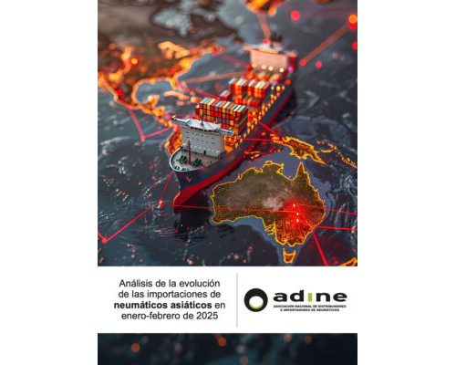 Análisis de la evolución de las importaciones de neumáticos asiáticos en enero-febrero 2025.